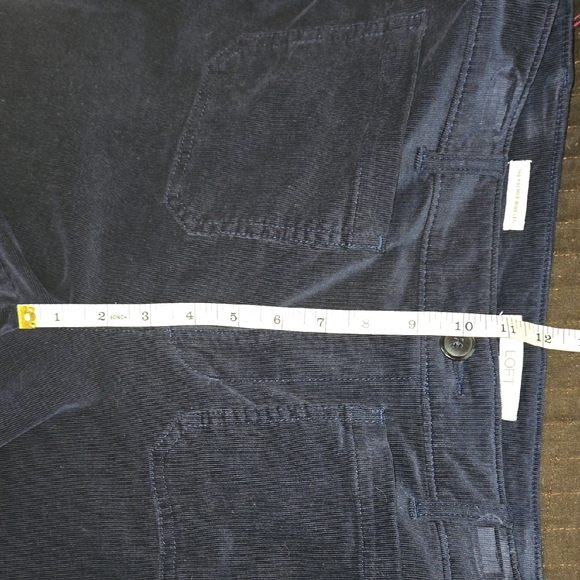 LOFT 2 Pairs: BROWN & NAVY Palmer Wide Leg Corduroy Pants Both Are Size 6 - Picture 7 of 9